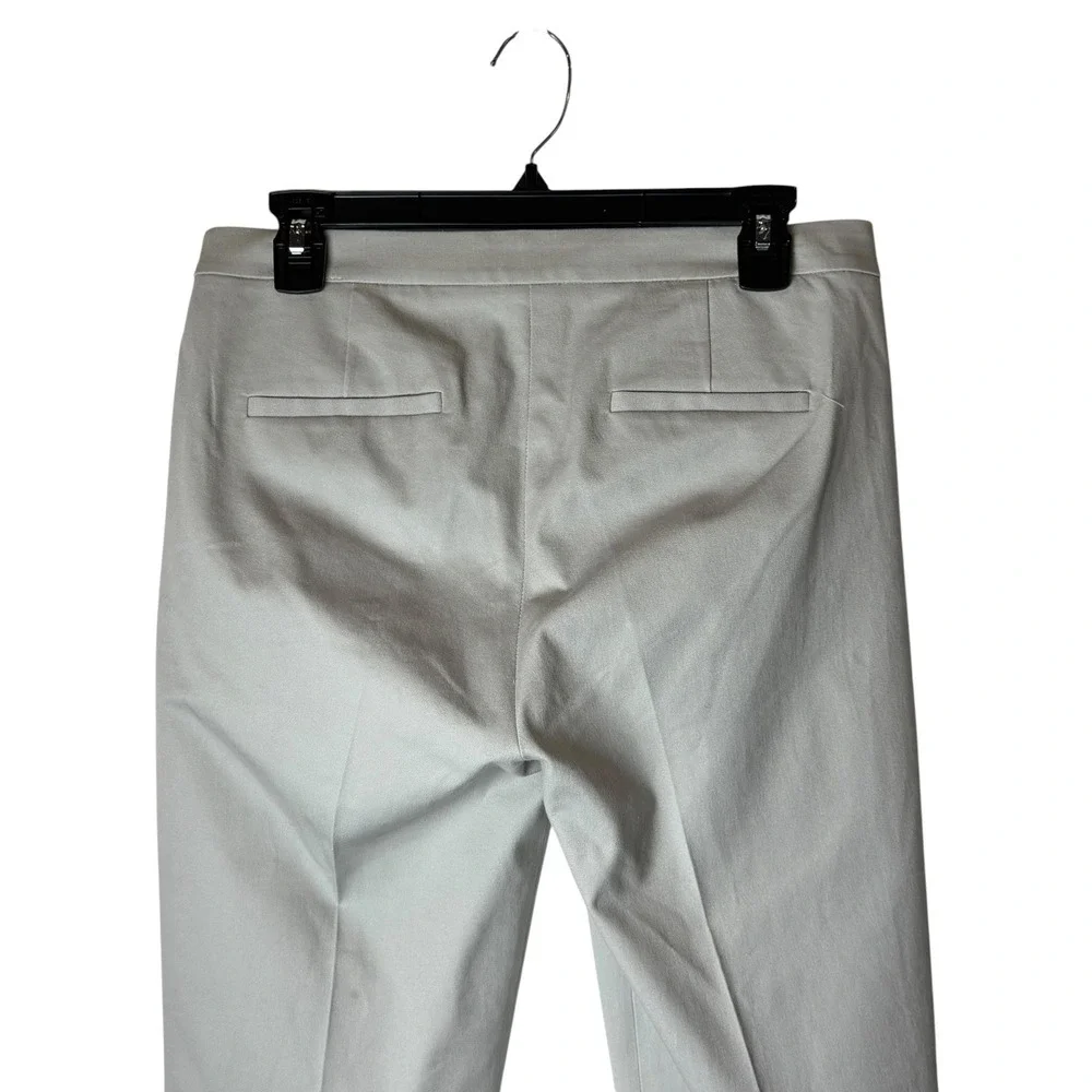 J Crew Martie Pants Women 6 Gray Crop Ankle Side Zip Stretch Trousers Preppy